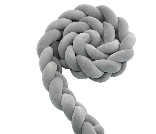 Knotted Plush Crib Bumper & Pillow Decor