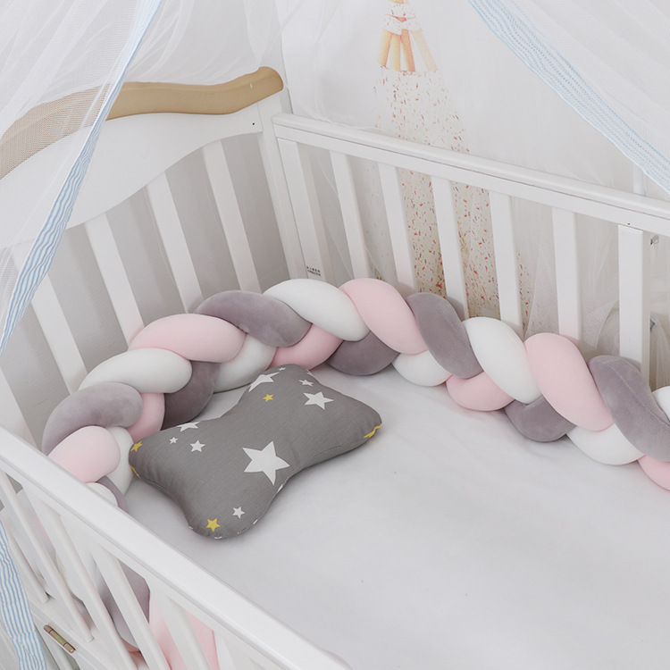 Knotted Plush Crib Bumper & Pillow Decor