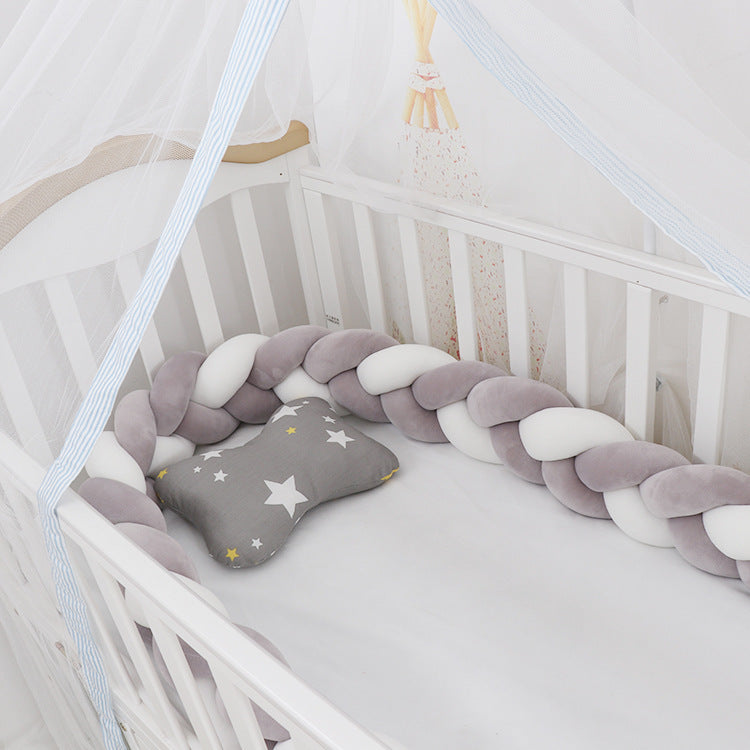 Knotted Plush Crib Bumper & Pillow Decor