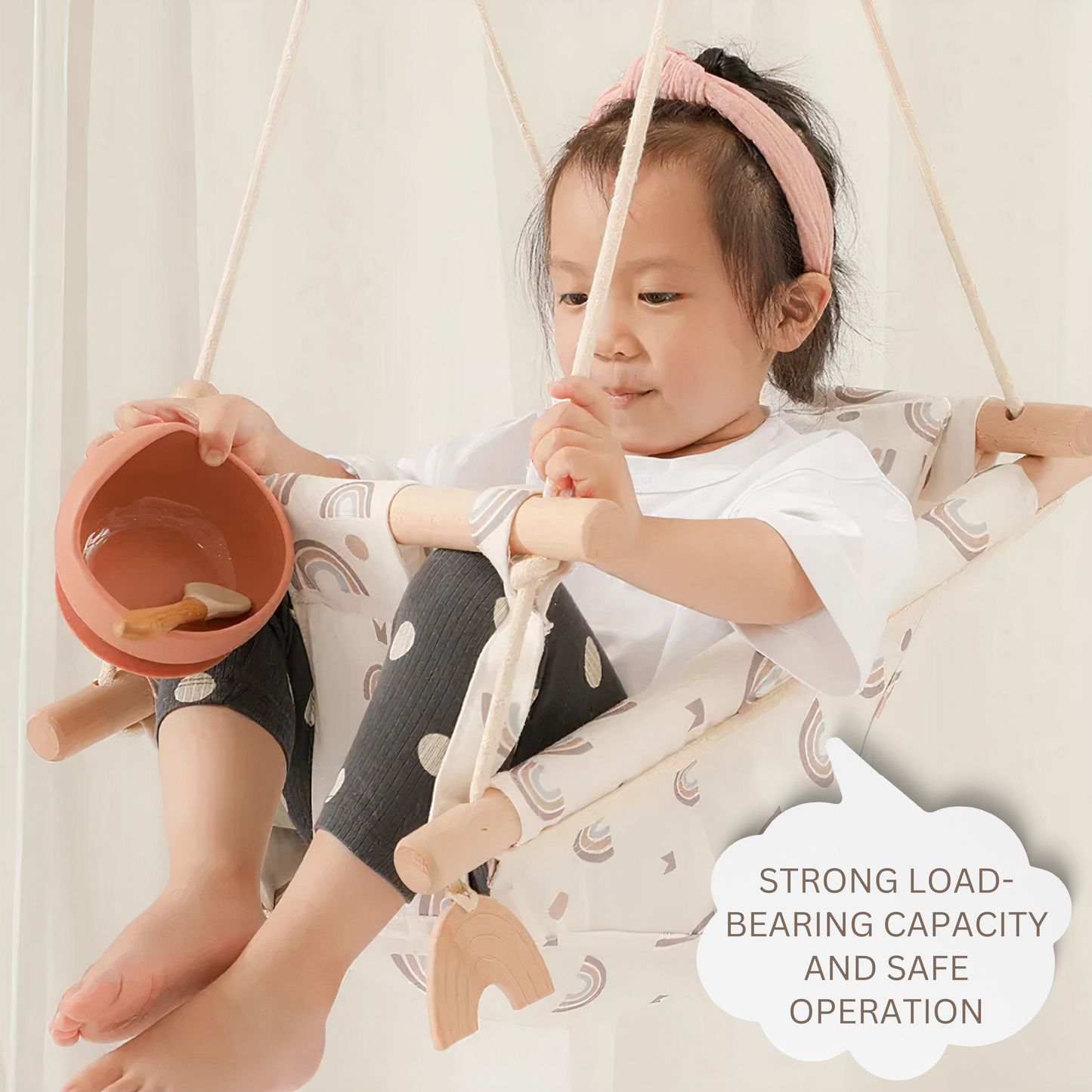 Cozy Nest Cotton Canvas Baby Swing
