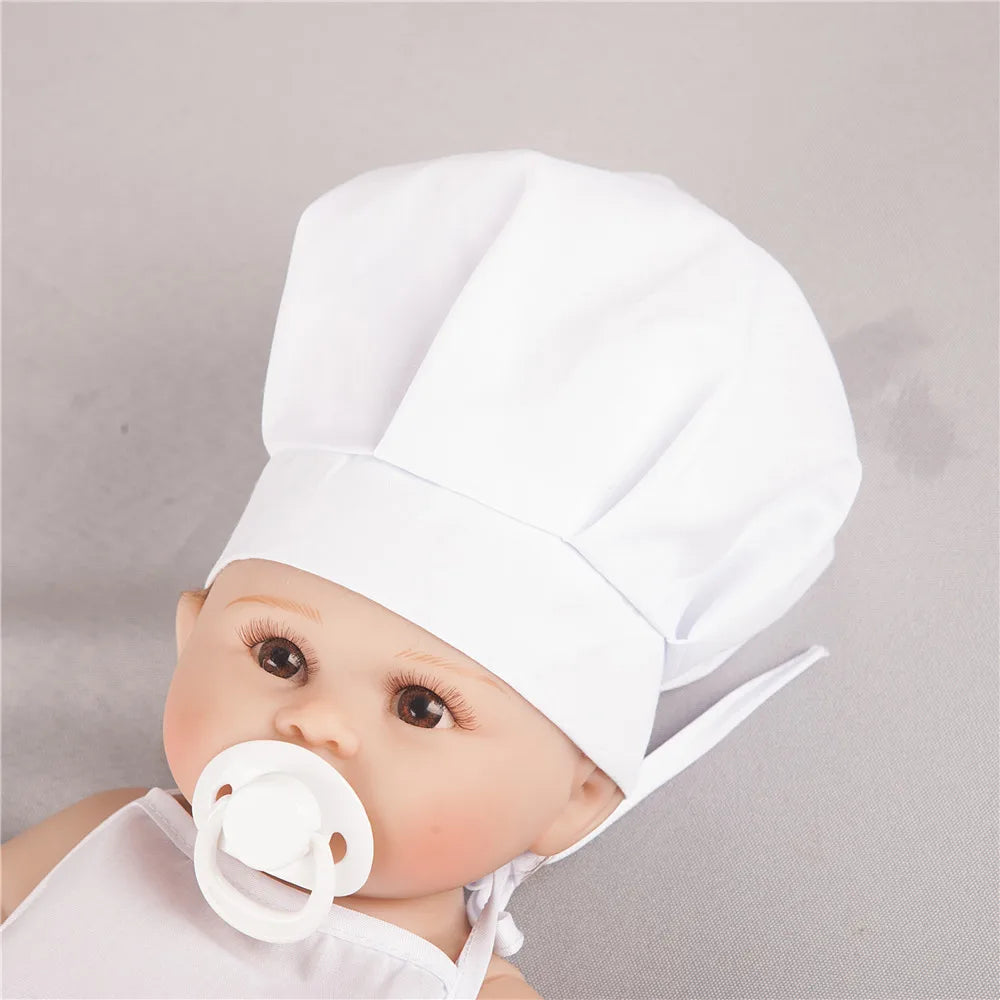 Baby Chef Apron Hat for Kids Costumes Chef Baby Cook Costume Newborn Photography Prop Newborn Hat Apron